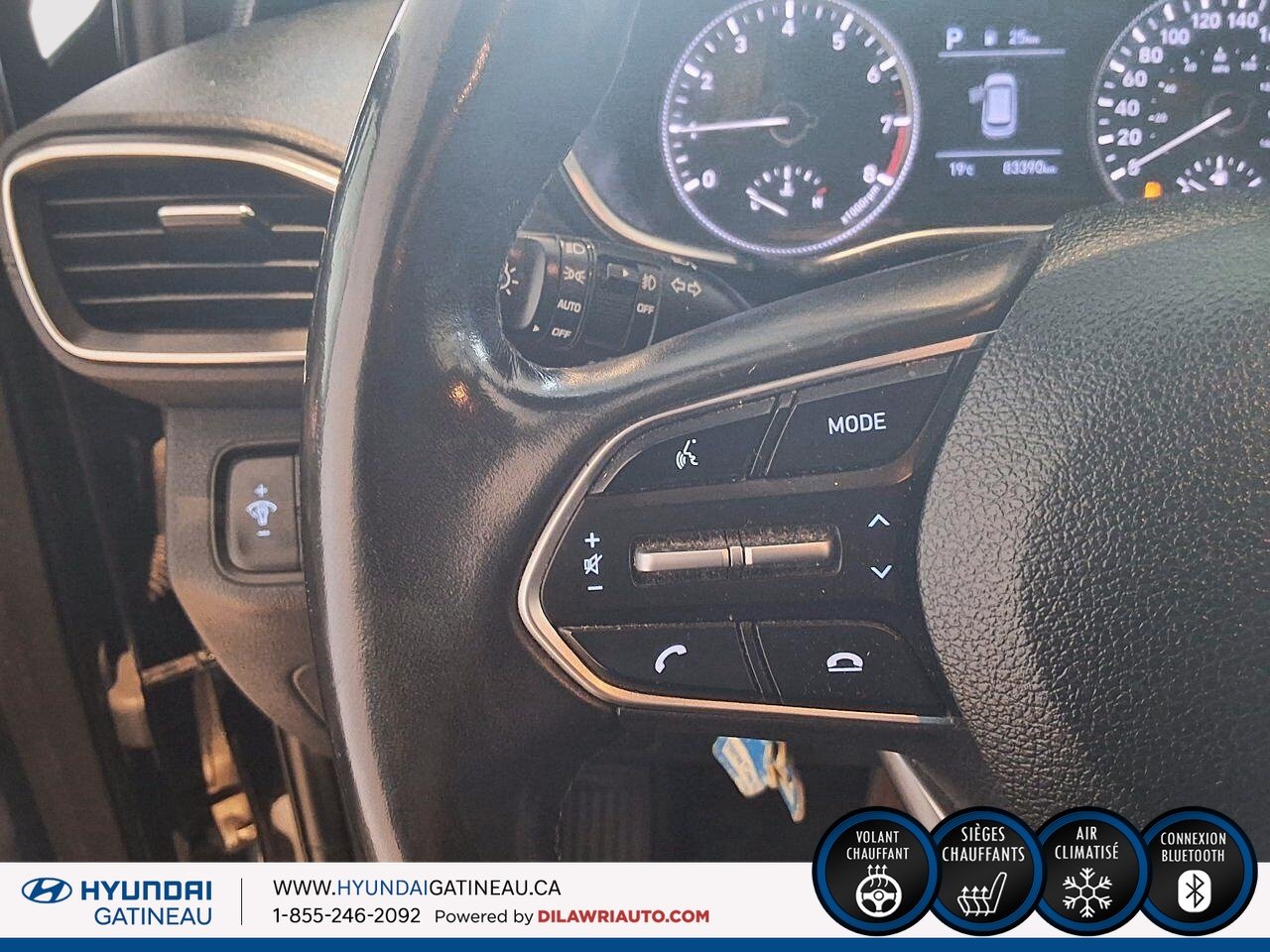 2019 HYUNDAI SANTA FE S *** AWD *** Sieges chauffants *** camera de recul *** Black Ottawa & Gatineau - photo #16