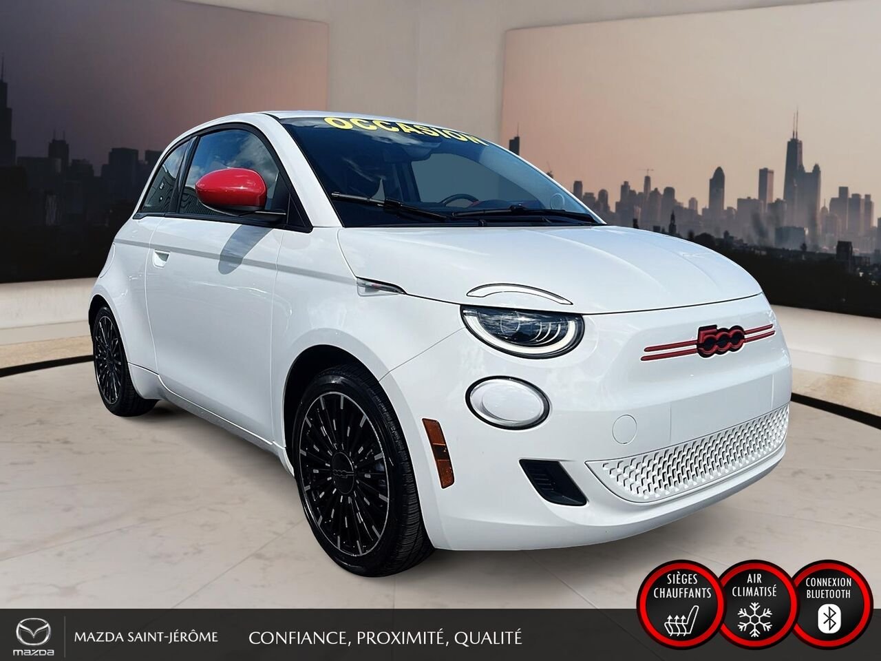 FIAT 500e Édition (RED) | CLEAN CARFAX | 2024 Blanc Saint-Jérôme - photo #3