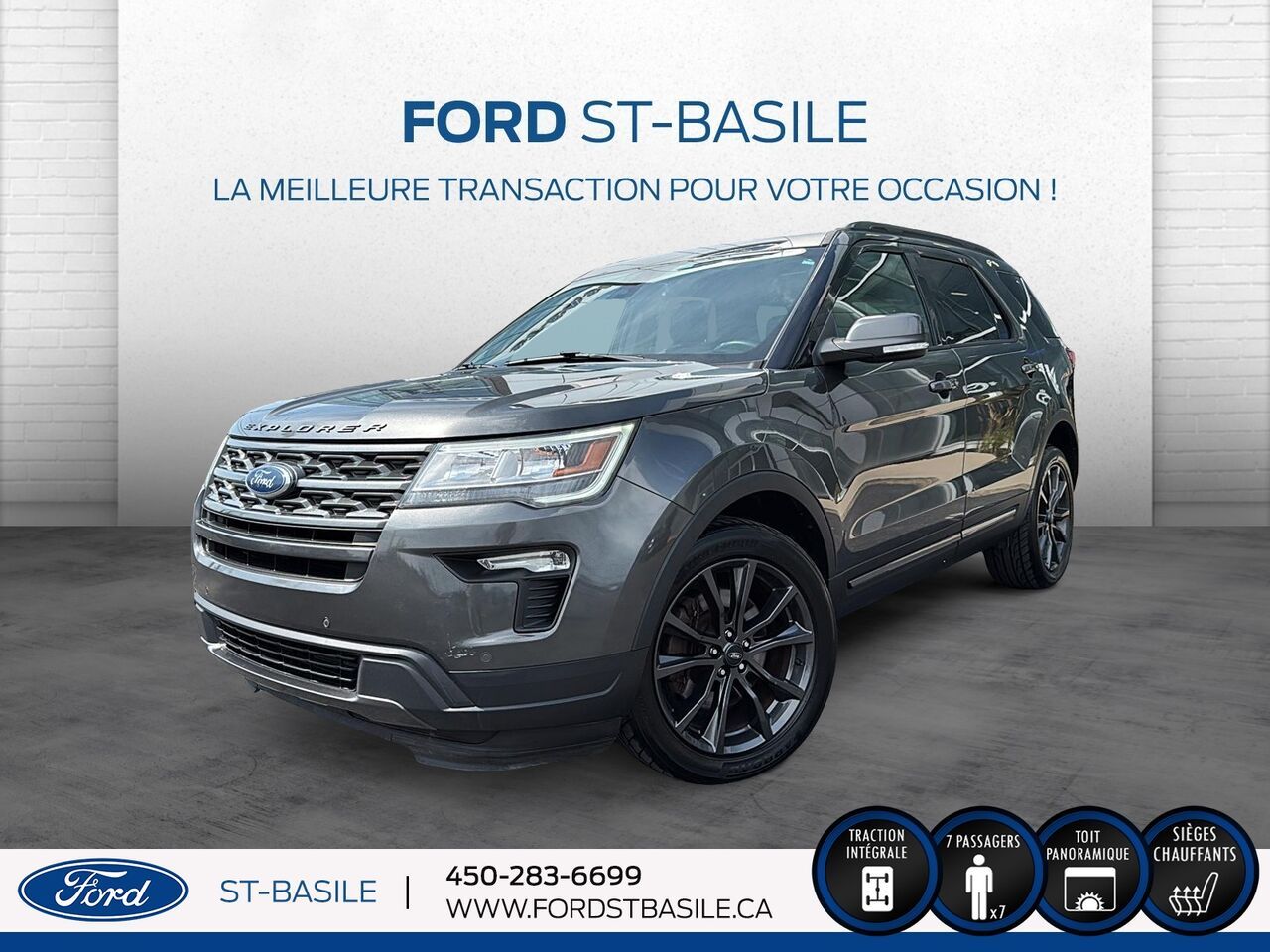Gray 2019 Ford Explorer SUV / Crossover All-Wheel Drive Automatic