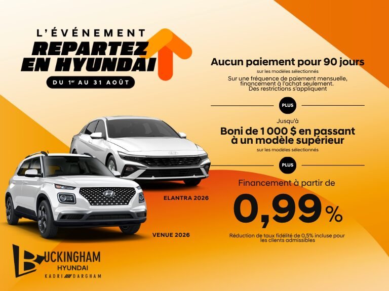 Promo Événement Repartez en Hyundai