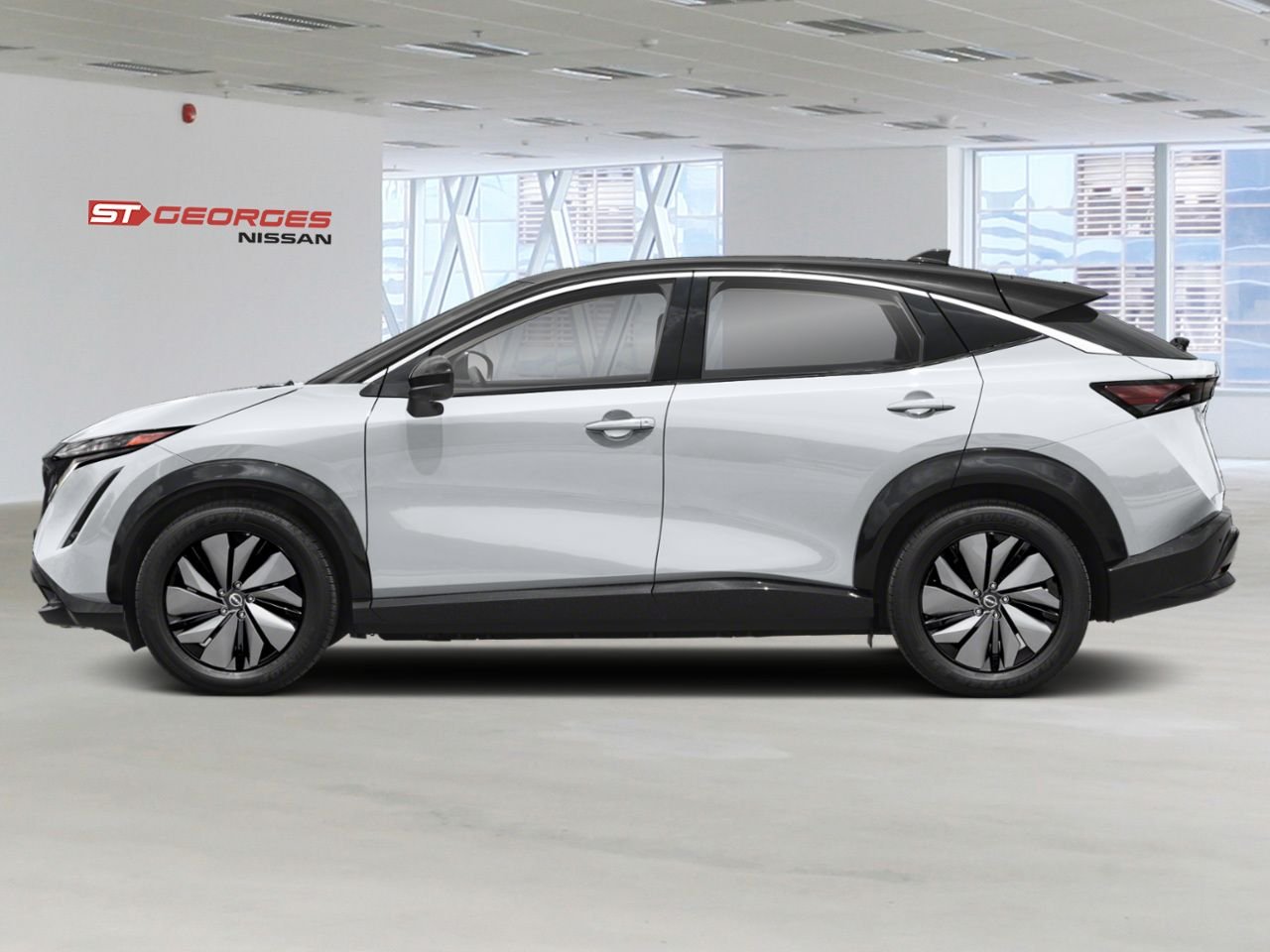 NISSAN ARIYA 2026 Blanc Everest nacré triple couche/Diamant noir nacré Saint-Georges - photo #1