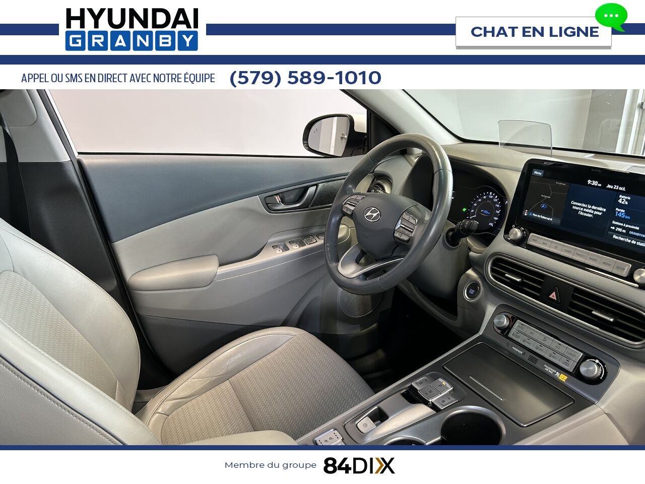 Hyundai Kona électrique 2020 Blanc Granby - photo #17