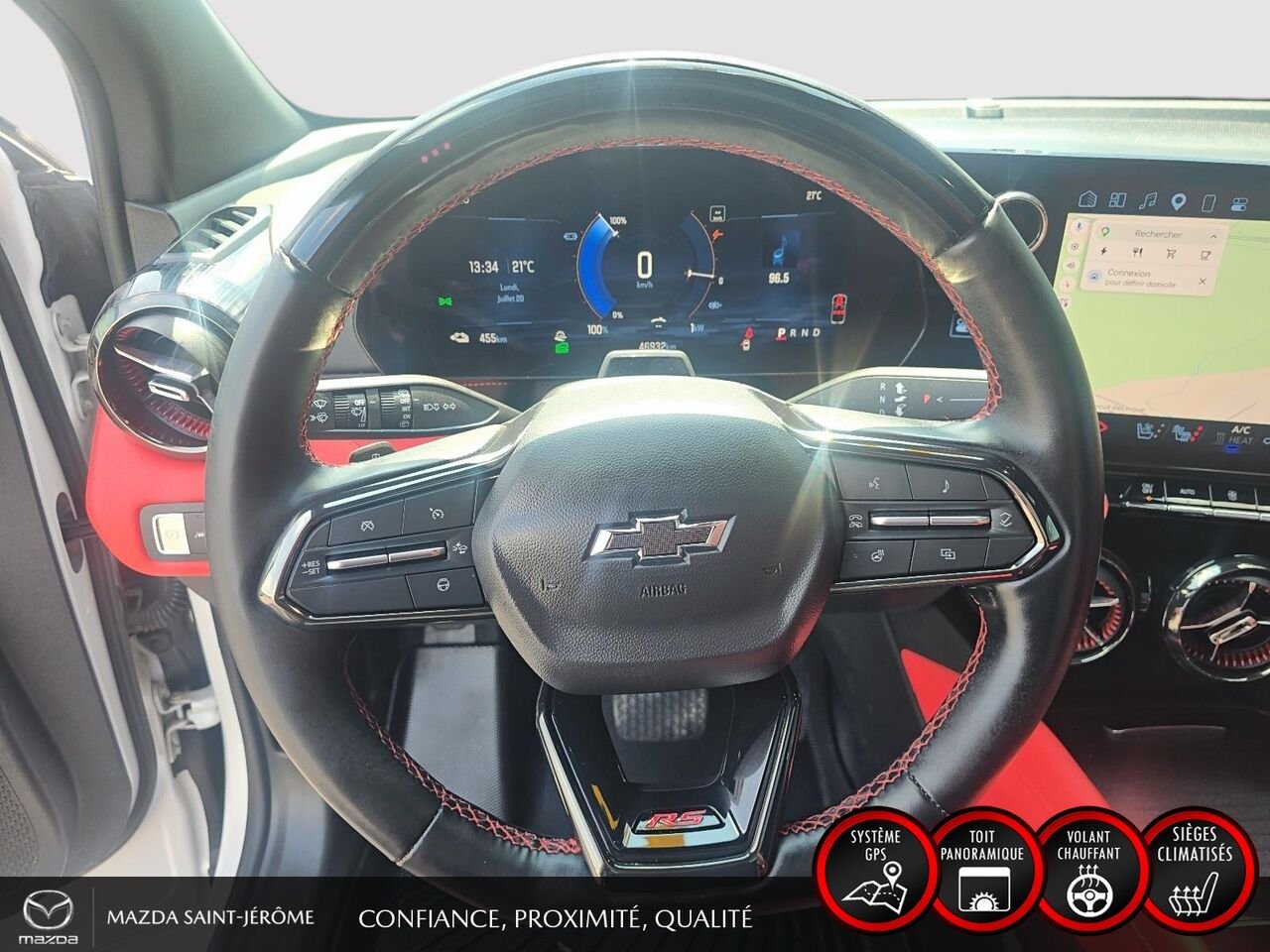 2025 Chevrolet Blazer EV RS | AWD | TOIT PANORAMIQUE | 85 kWh | SIÈGES VENTILÉS White Saint-Jérôme - photo #13