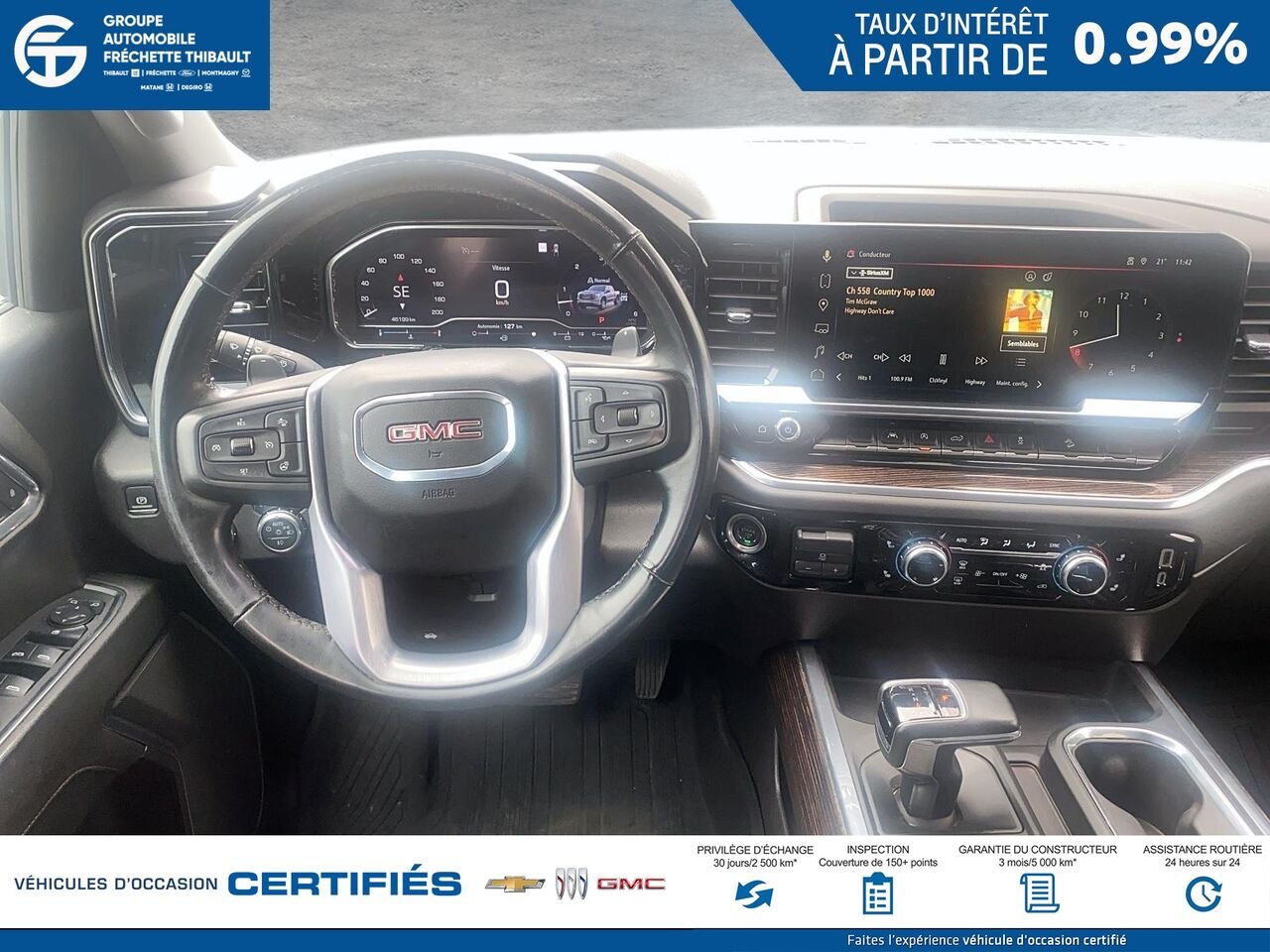 GMC SIERRA Elevation cabine multiplace 4RM 157 po 2024 Blanc Montmagny - photo #9