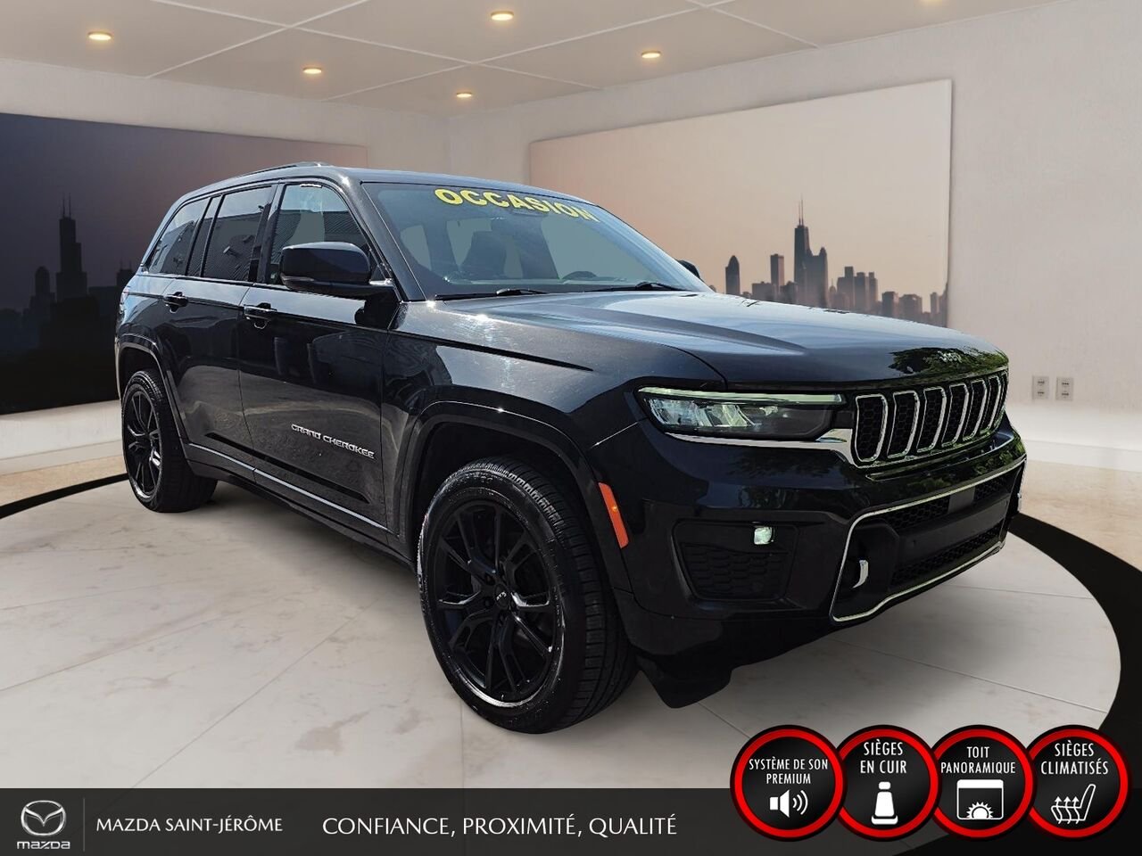 2023 Jeep Grand Cherokee Overland | TOIT PANORAMIQUE | AUDIO MCINTOSH | Black Saint-Jérôme - photo #3