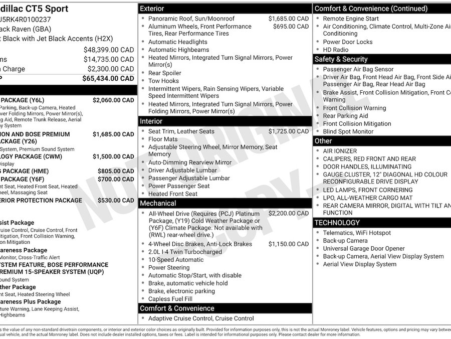 2024 Cadillac CT5 2024 Black