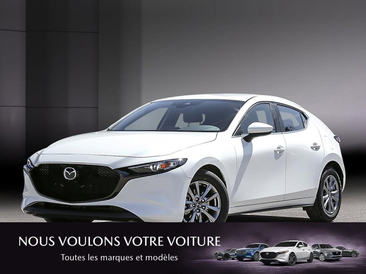 Mazda Mazda3 Sport JM1BPAKL9T1897531 2026 Blanc neige nacré Mirabel - photo #0