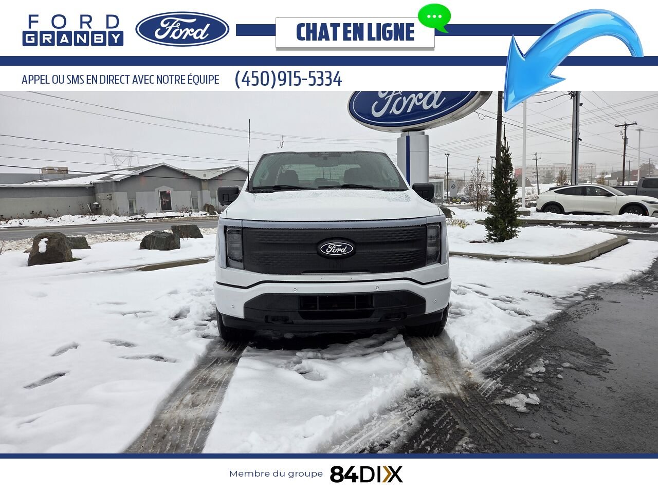 2024 Ford F-150 Lightning White Granby - photo #1