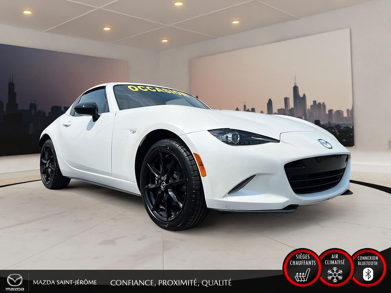2023 Mazda MX-5 RF GS-P | MAGS NOIR | TOIT ÉLECTRIQUE | AUTOMATIQUE | White Saint-Jérôme - photo #3