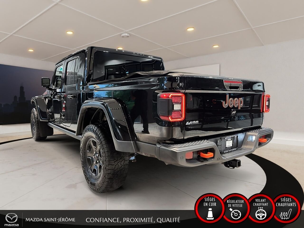 2021 Jeep Gladiator MOJAVE | DEUX TOITS | CUIR | PNEUS TOUT-TERRAIN LT285 | 4X4 Black Saint-Jérôme - photo #10