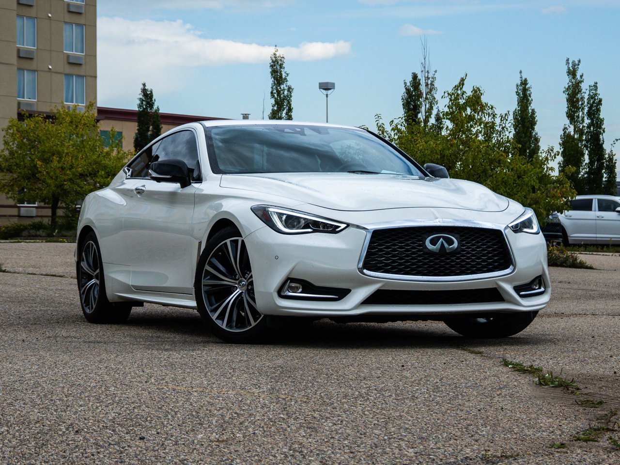 2017 INFINITI Q60 2dr Cpe 3.0t White Sherwood Park - photo #1