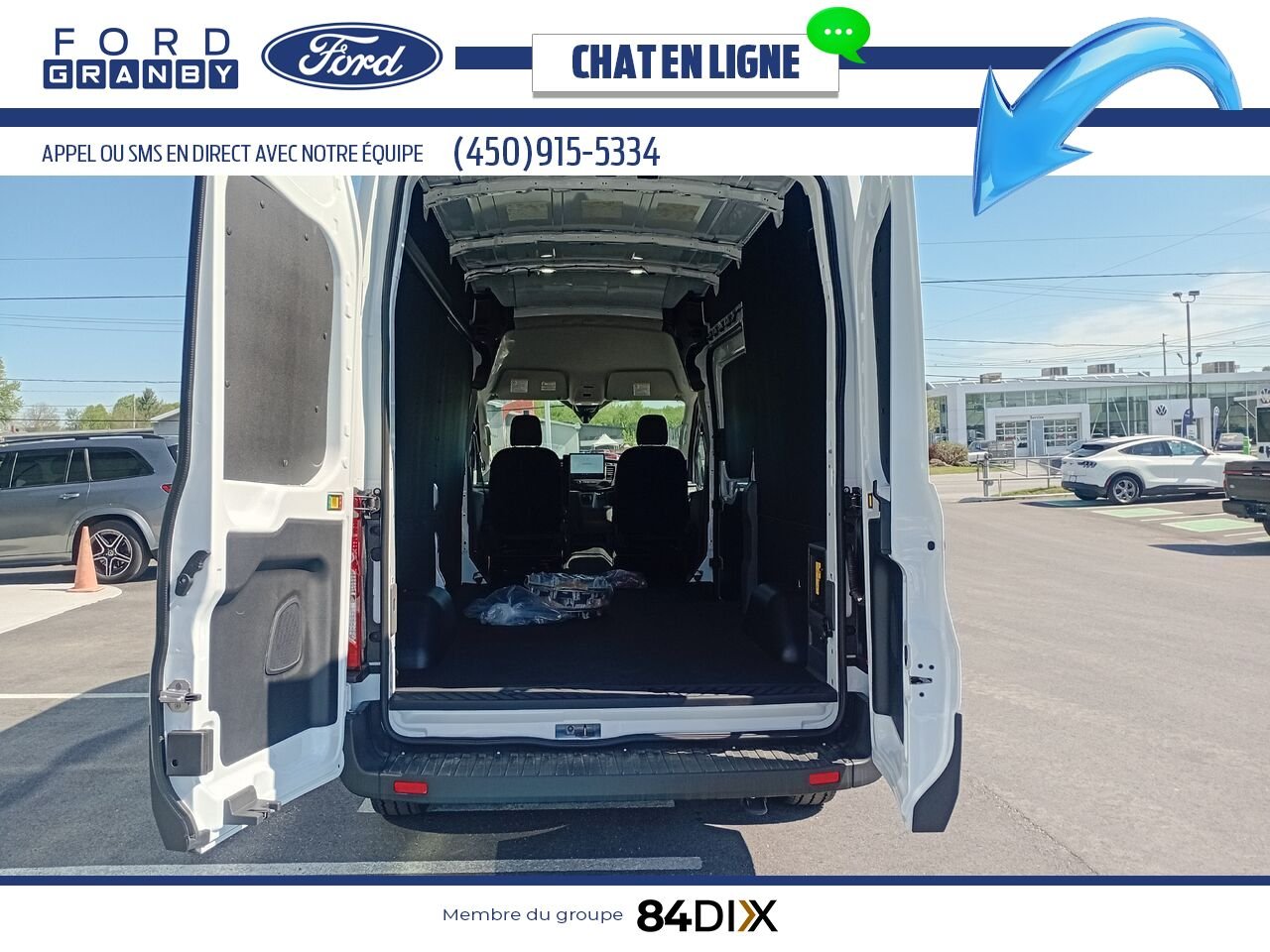 Ford E-TRANSIT FOURGONNETTE UTILITAIRE 2024 Blanc Granby - photo #23