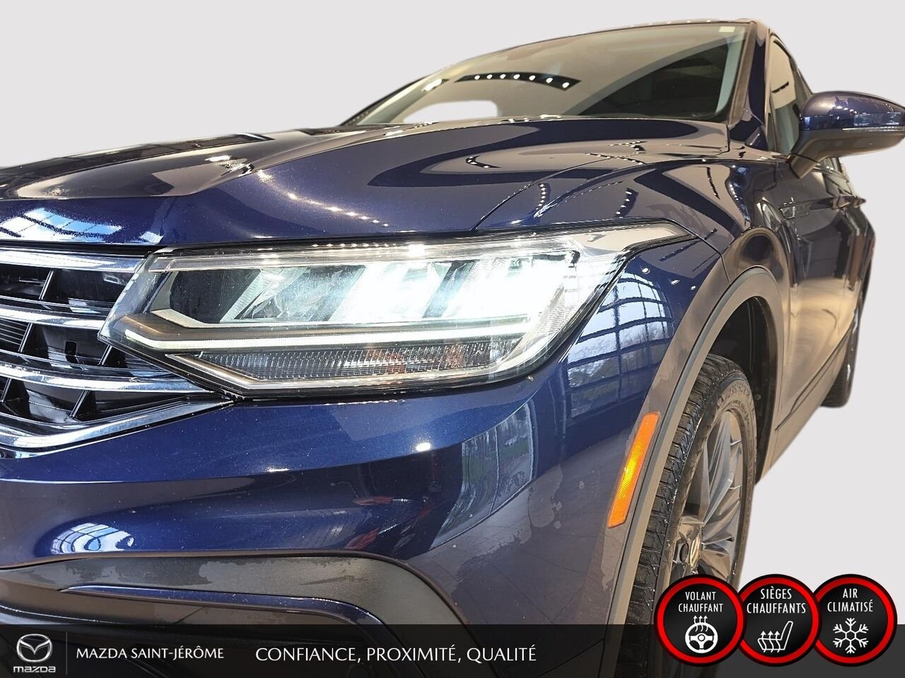 Volkswagen Tiguan CUIR | TOIT PANORAMIQUE | MAGS | AWD | 2022 Bleu Saint-Jérôme - photo #1