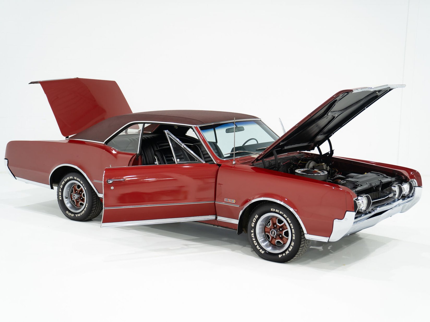 Oldsmobile Cutlass 442 *PRIX EN USD* Numéros entièrement Matching Non restaurée Repeinte une seule fois 1967 Rouge Montréal - photo #45