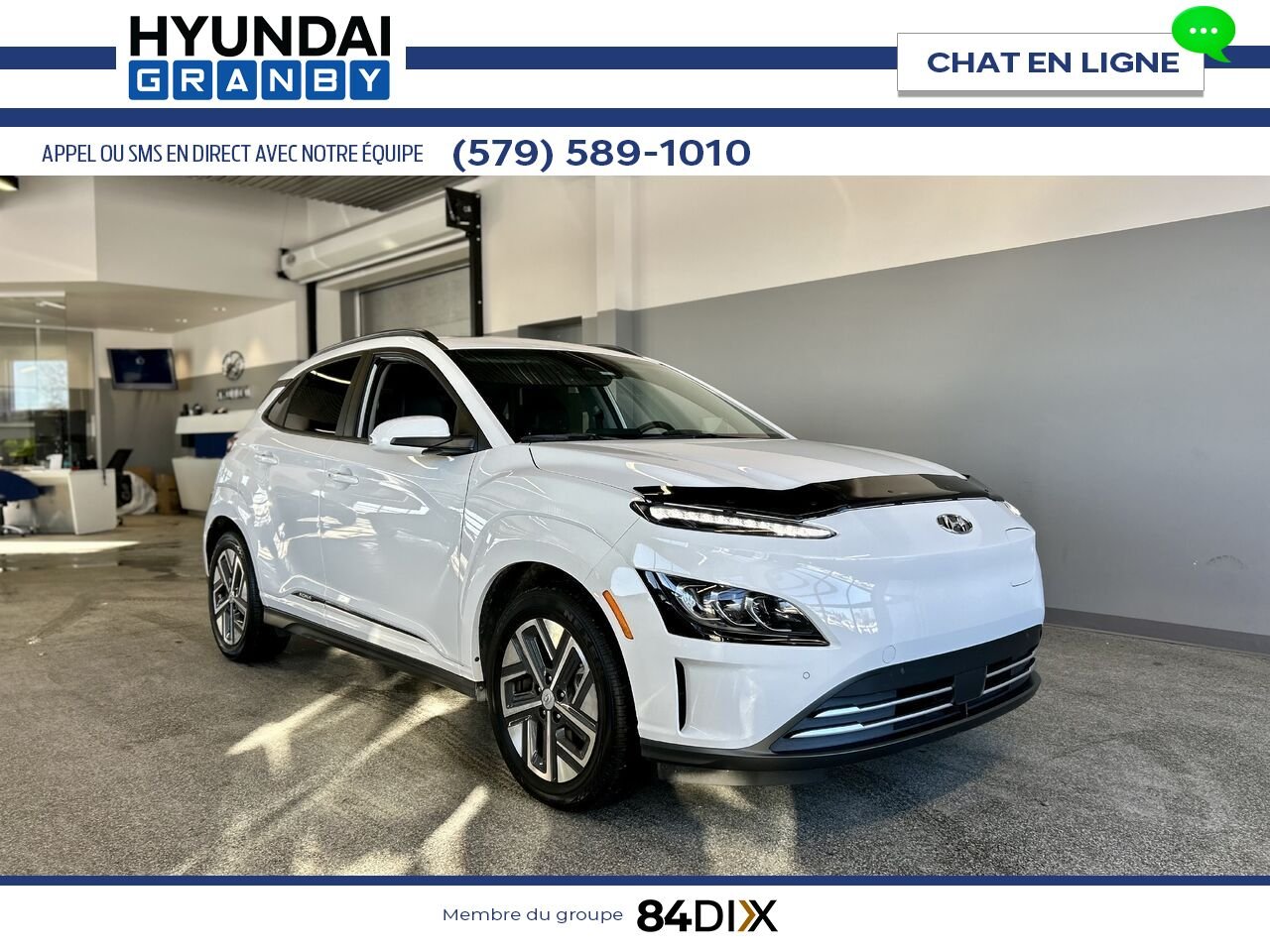 Hyundai Kona électrique 2023 Blanc Granby - photo #0