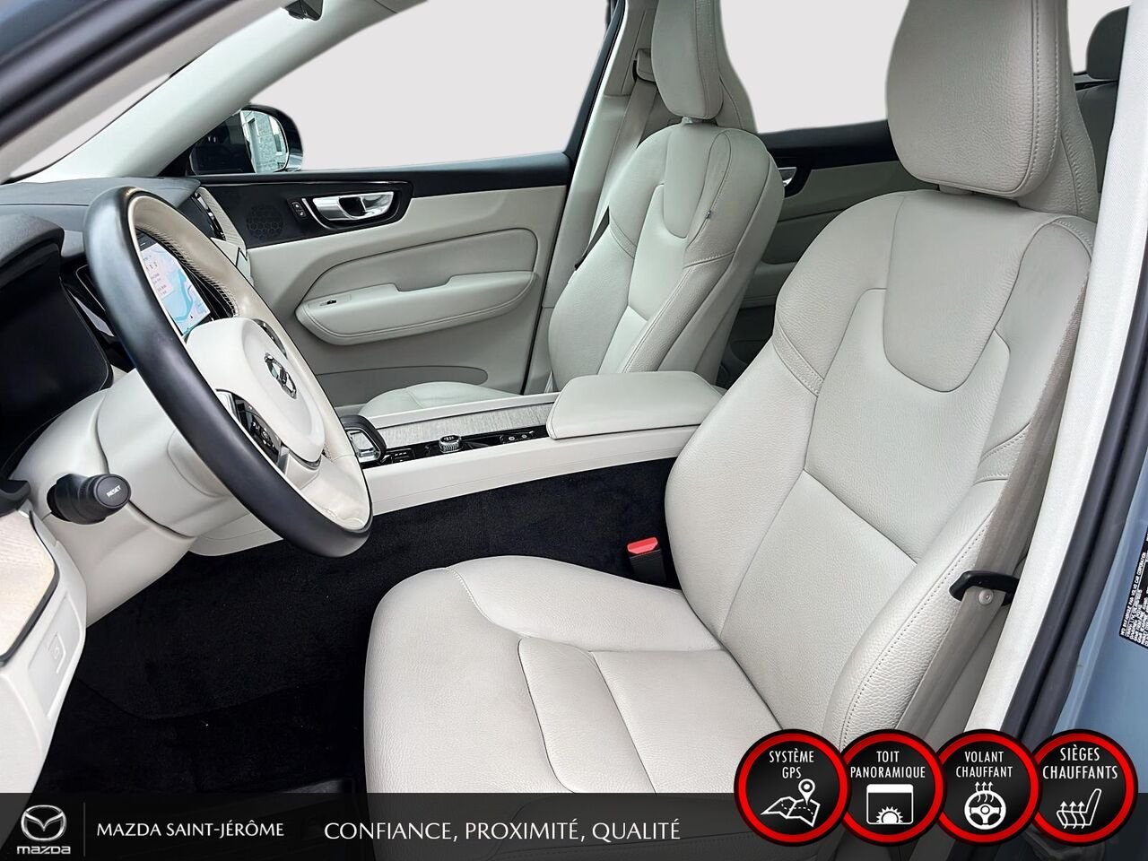 Volvo XC60 B5 PLUS DARK THEME | AWD | CAMÉRA 360 | TOIT PANO | 2024 Gris Saint-Jérôme - photo #16