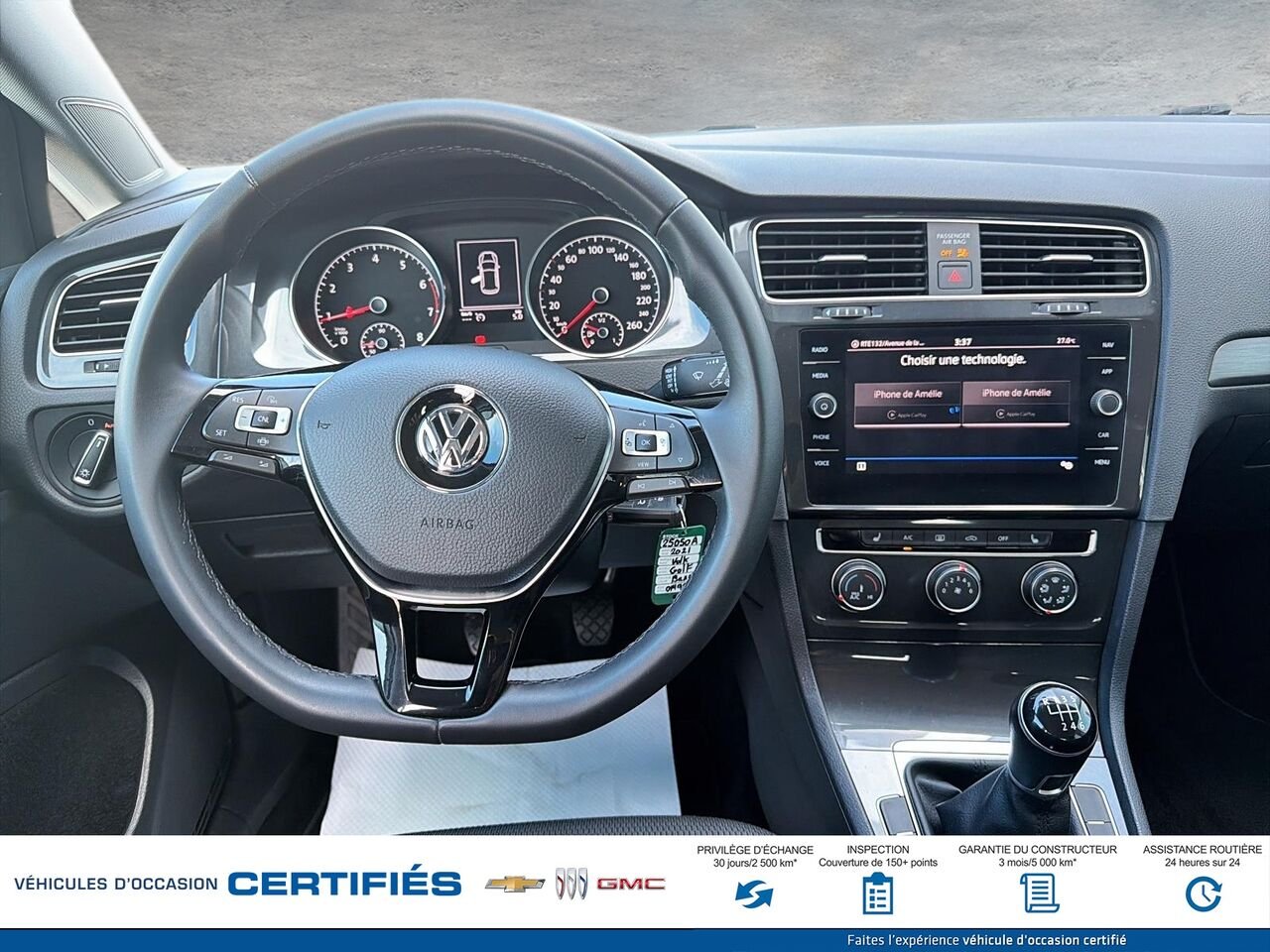 2021 Volkswagen Golf Comfortline 5 portes avec boîte manuelle White Montmagny - photo #8