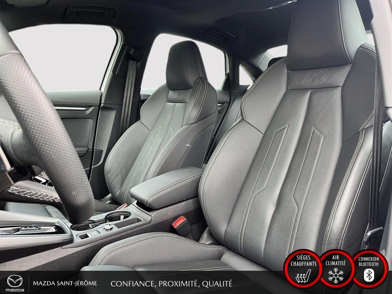 Audi A3 berline Technik 40 TFSI quattro | TOIT OUVRANT | MAGS NOIR | 2025 Blanc Saint-Jérôme - photo #16