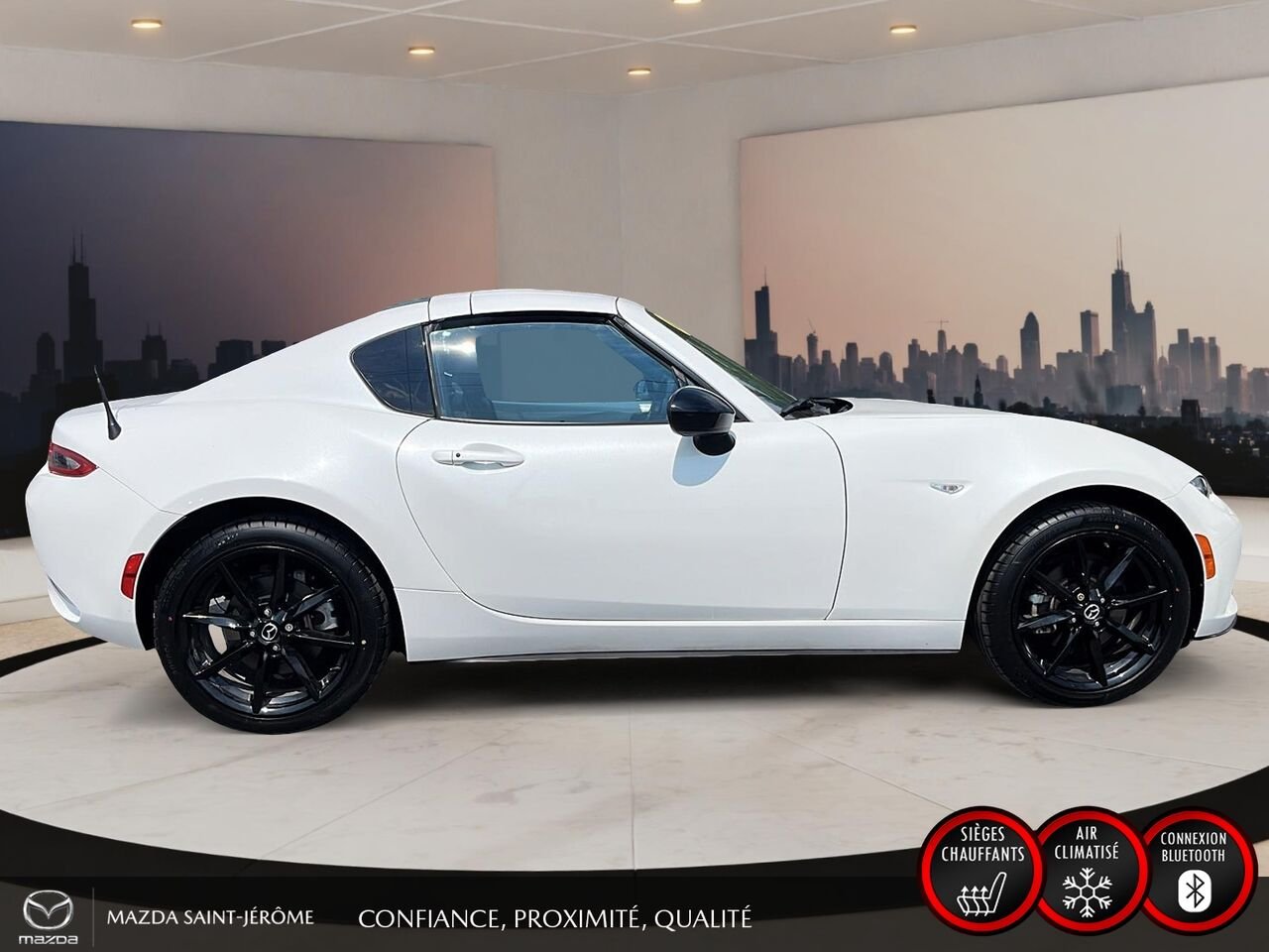 2023 Mazda MX-5 RF GS-P | MAGS NOIR | TOIT ÉLECTRIQUE | AUTOMATIQUE | White Saint-Jérôme - photo #4