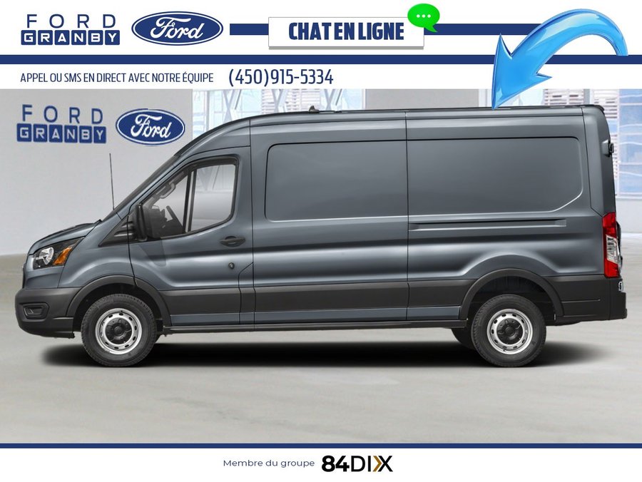 Ford Transit fourgon utilitaire T-250 PA toit moyen 148 po PNBV de 9 070 lb 2025 Gris abysse métallisé