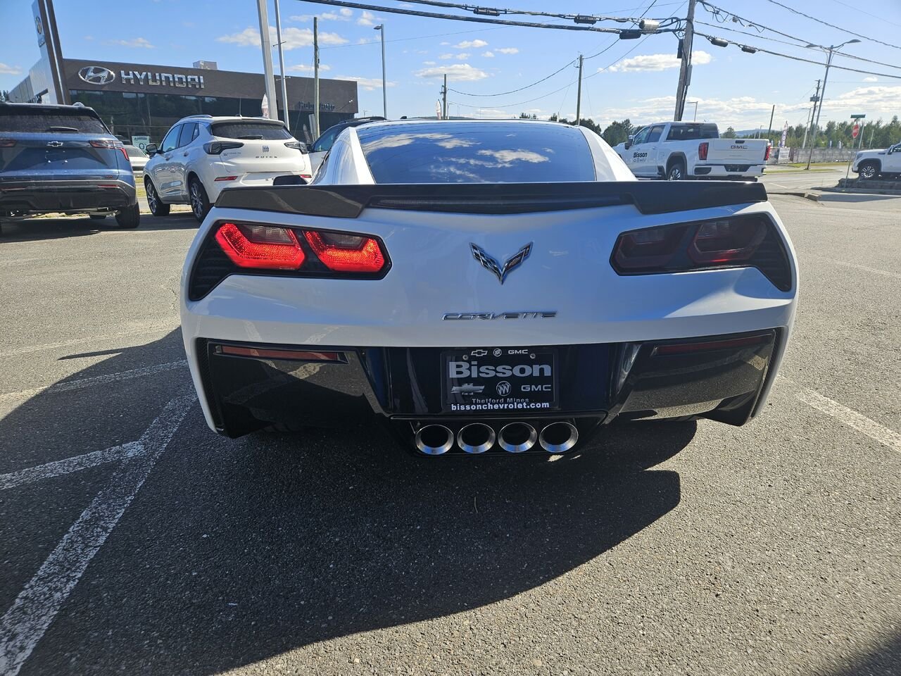 Chevrolet Corvette Stingray Z51 coupé 2 portes avec 2LT 2015 Blanc Thetford Mines - photo #3