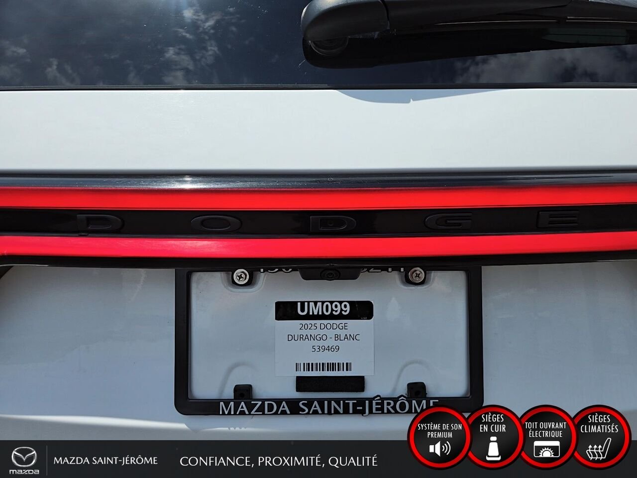 2025 Dodge Durango R/T | BLACK TOP | GROUPE REMORQUAGE | TOIT OUVRANT | White Saint-Jérôme - photo #7