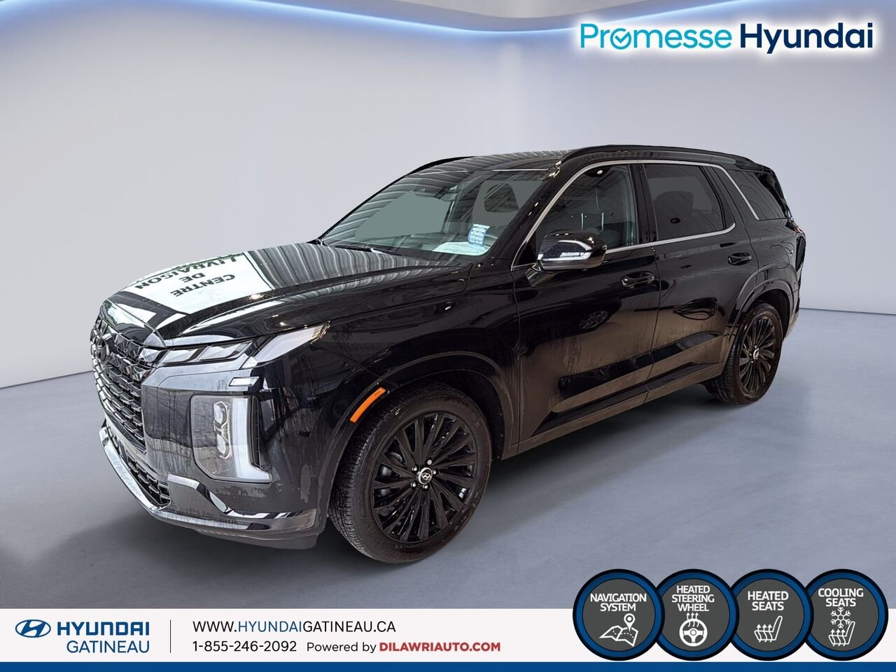 2025 Hyundai Palisade Ultimate Calligraphy *** BLACK EDITION , toute equipe , bas millage *** Black Ottawa & Gatineau - photo #0