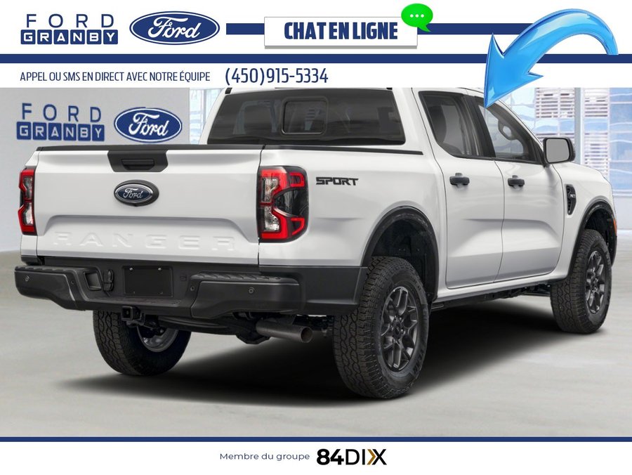 Ford Ranger XLT cabine SuperCrew 4RM caisse de 5 pi 2025 Blanc Oxford