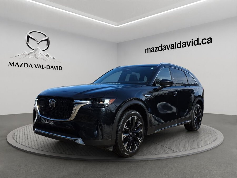 Mazda CX-90 hybride rechargeable GT PHEV, toit pano, cuir, sièges ventilés 2026 Noir de jais mica