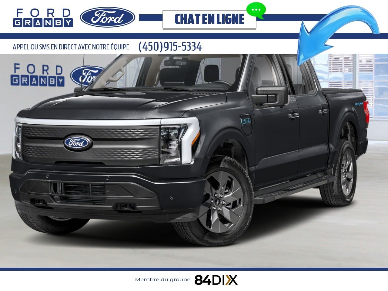 Ford F-150 Lightning 2025 Noir agate métallisé Granby - photo #0
