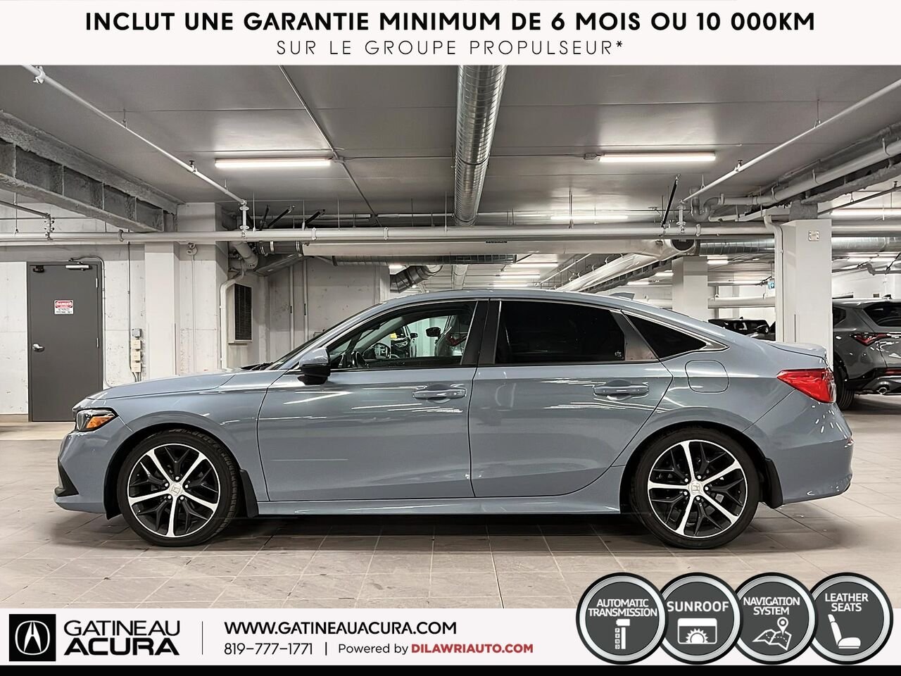 Honda Civic Touring 2022 Gris Ottawa & Gatineau - photo #7