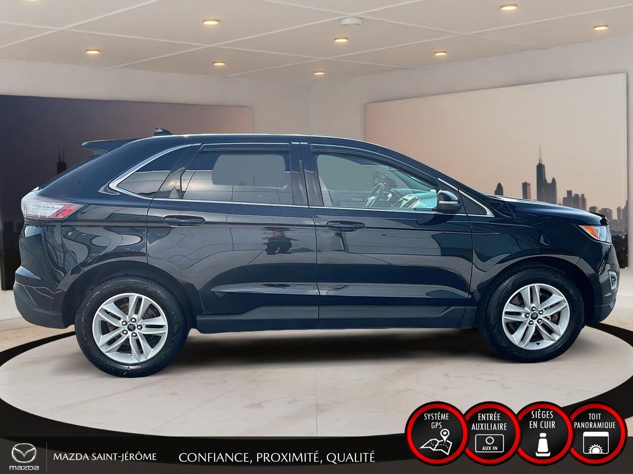 Ford Edge SEL | AWD | TOIT PANORAMIQUE | CUIR | 2018 Noir Saint-Jérôme - photo #4