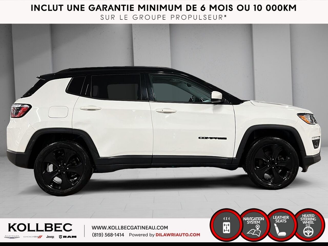 Jeep Compass NORTH AWD 2020 Blanc Ottawa & Gatineau - photo #12