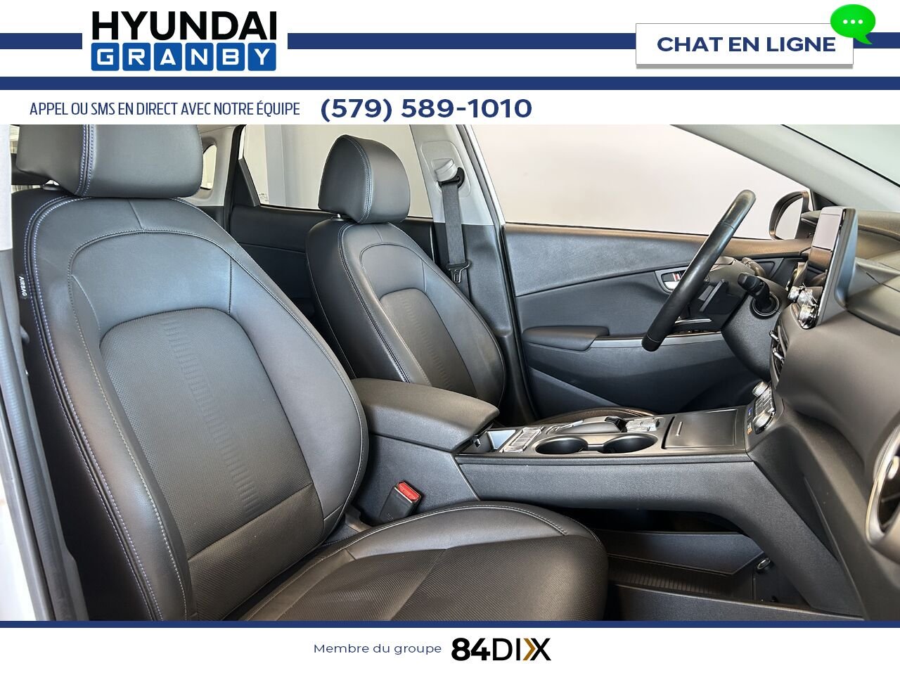 Hyundai Kona électrique 2023 Blanc Granby - photo #25