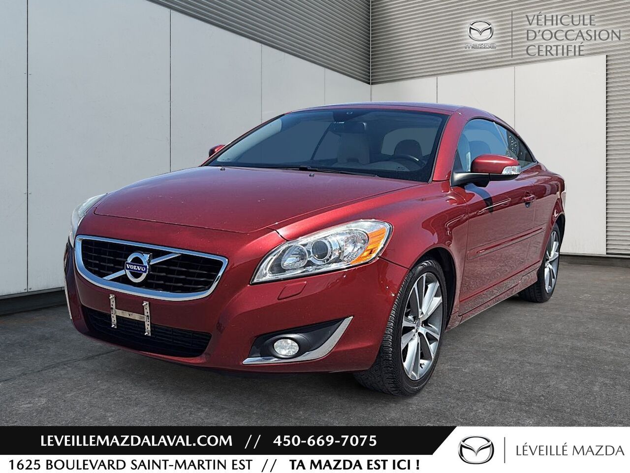 Red 2012 Volvo C70 Convertible Front-Wheel Drive Automatic
