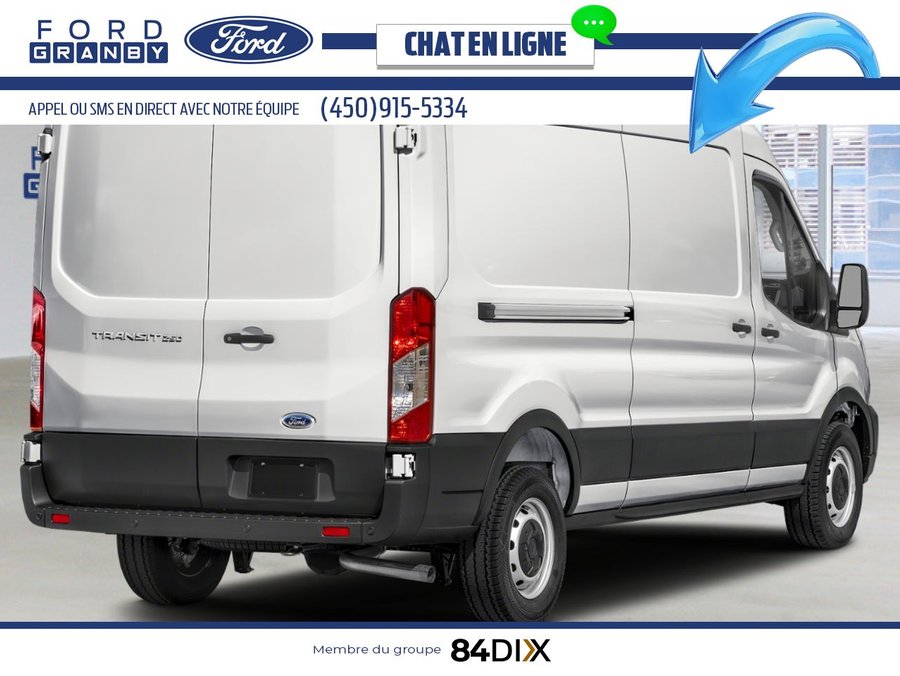 Ford Transit fourgon utilitaire T-250 PA toit moyen 148 po PNBV de 9 070 lb 2025 Blanc Oxford