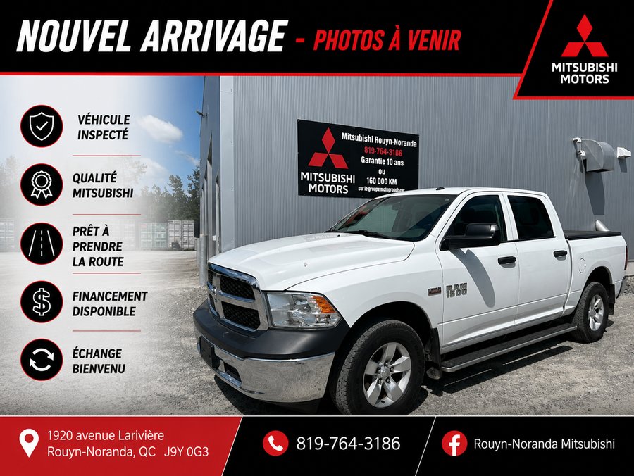 Ram 1500 Cabine multiplaces 4RM, 140,5 po ST 2017 Blanc