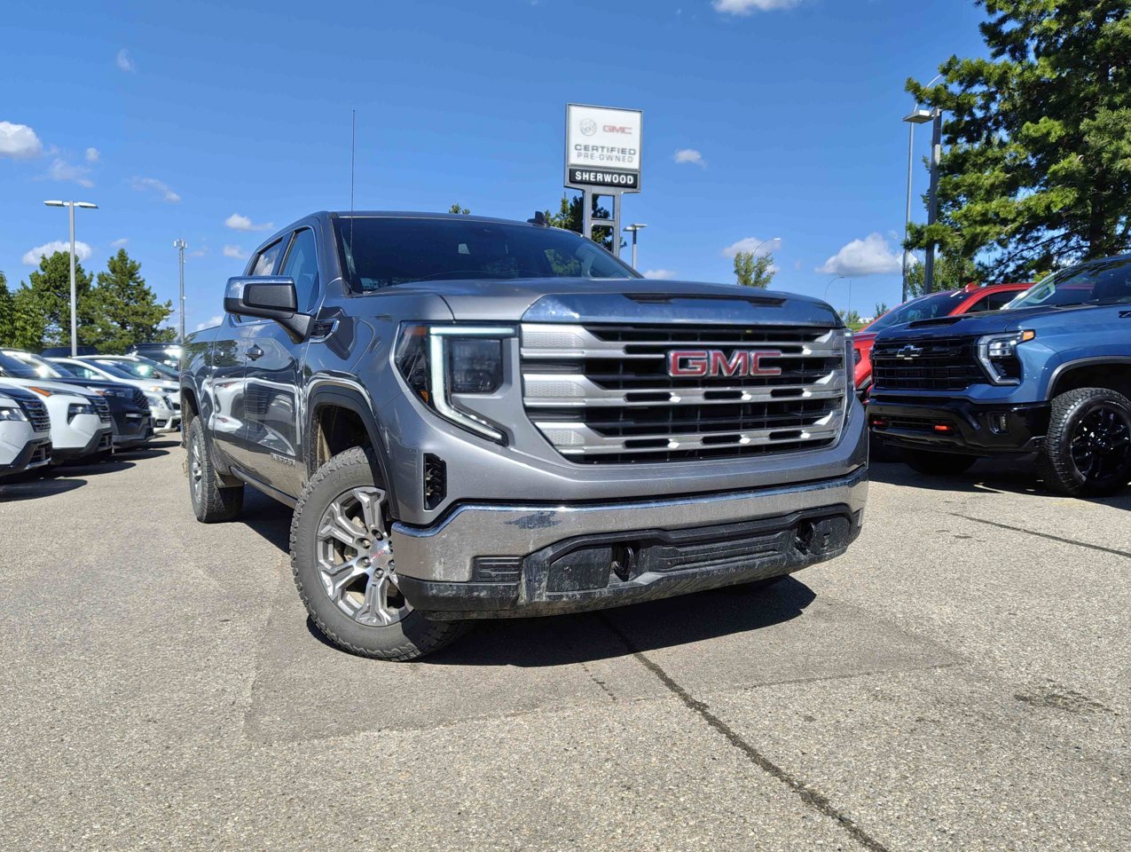 2023 GMC Sierra 1500 4WD Crew Cab 147 SLE Grey Sherwood Park - photo #1