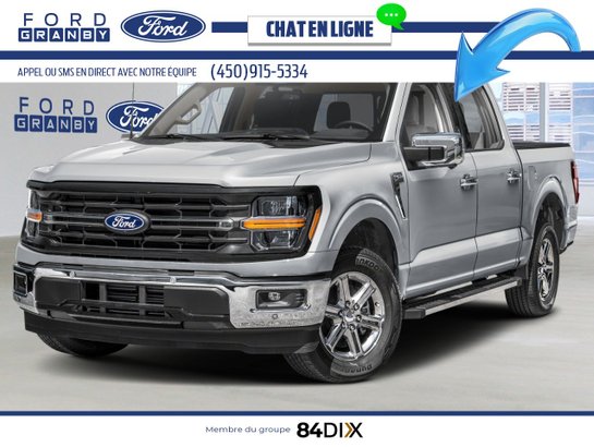 Ford F-150 XLT cabine SuperCrew 4RM caisse de 5,5 pi 2025 Argent emblématique métallisé