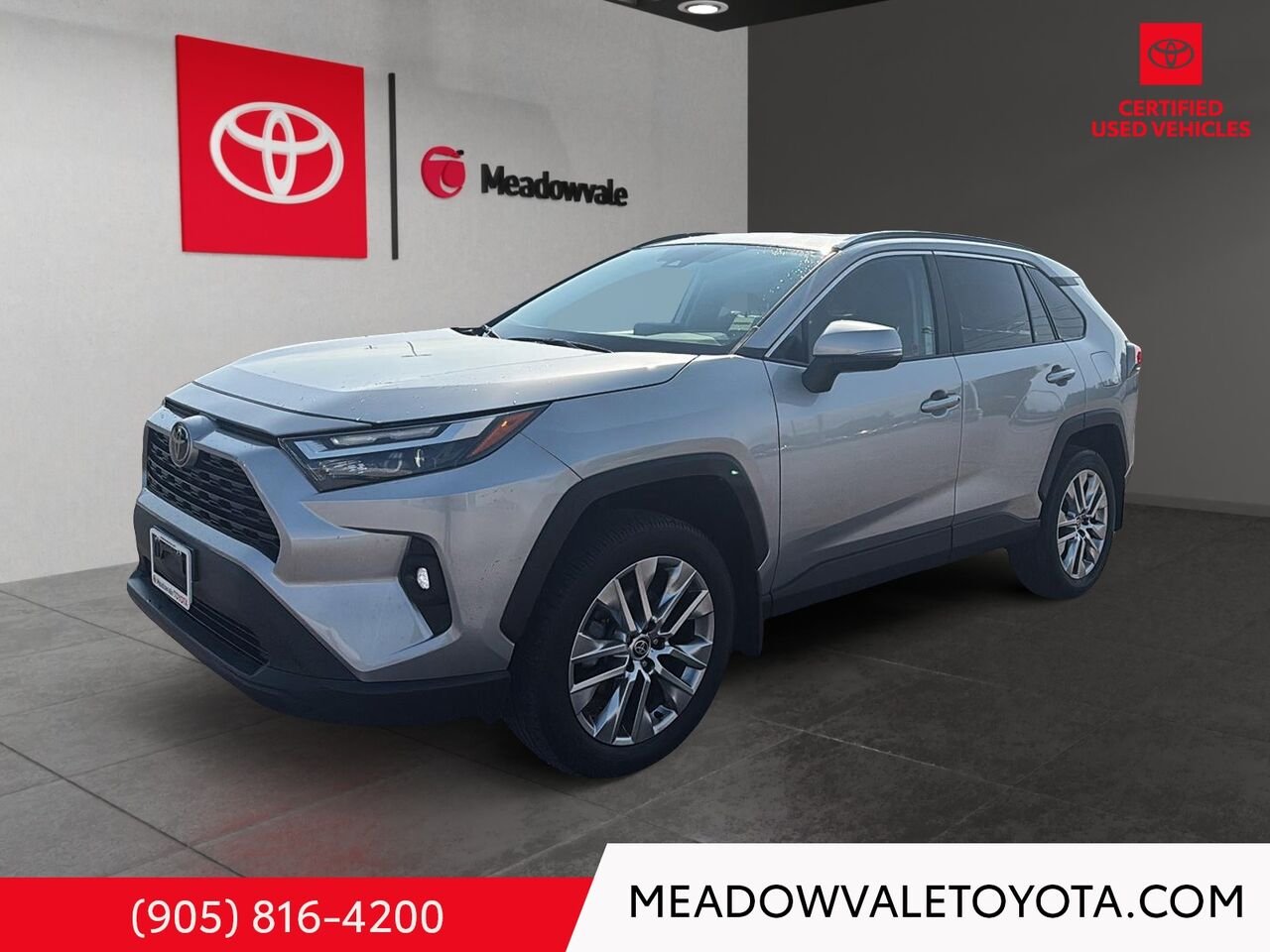 2023 Toyota RAV4 19" Alloys, Power Sunroof, Power TRunk, Soft Tex Leather Seats with Memory Silver Sky Metallic Mississauga - photo #0
