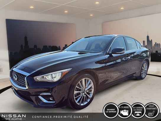 INFINITI Q50 LUXE| TOIT| AWD| CARPLAY 2024 Noir