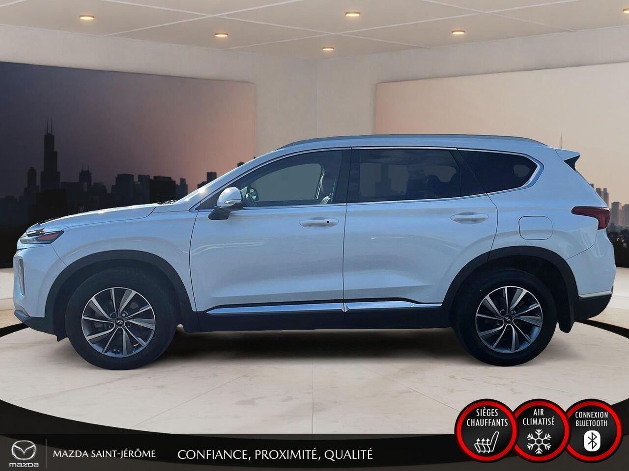 2019 Hyundai Santa Fe 2.4L PREFERRED | AWD | VOLANT CHAUFFANT | RÉG. ADAPTATIF | White Saint-Jérôme - photo #10