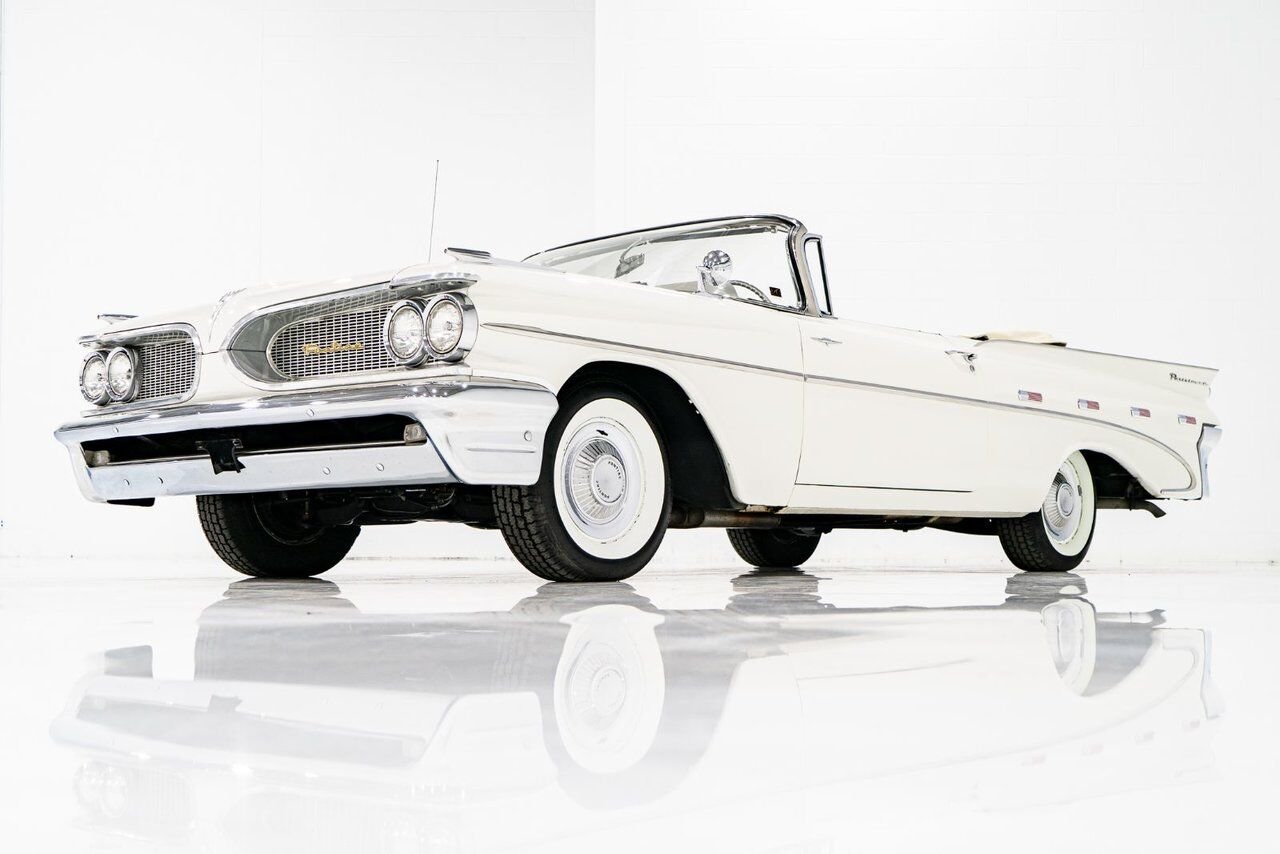 Pontiac PARISIENNE **PRIX EN USD** Fully restored with 261cu.in. and GM built sheet 1959 Blanc Montréal - photo #31