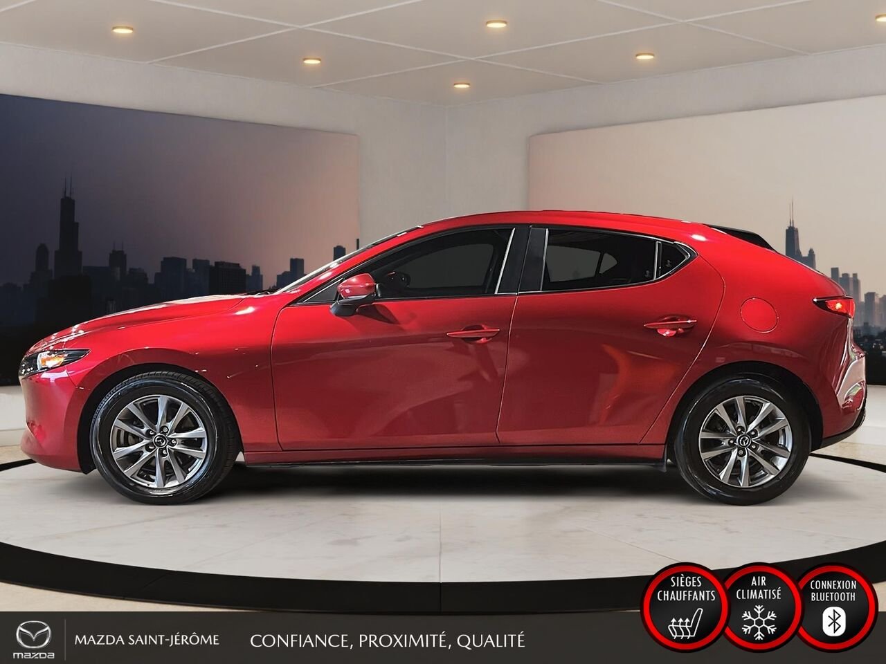 Mazda Mazda3 Sport GS LUXURY | AWD | TOIT OUVRANT | CUIR | 2024 Rouge Saint-Jérôme - photo #10