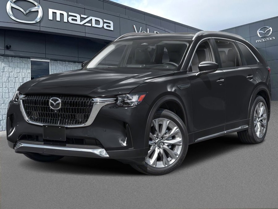 Mazda CX-90 hybride léger GT TI, 7 PASSAGERS, BANQUETTE, COMMANDE AU VOLANT 2026 Noir de jais mica