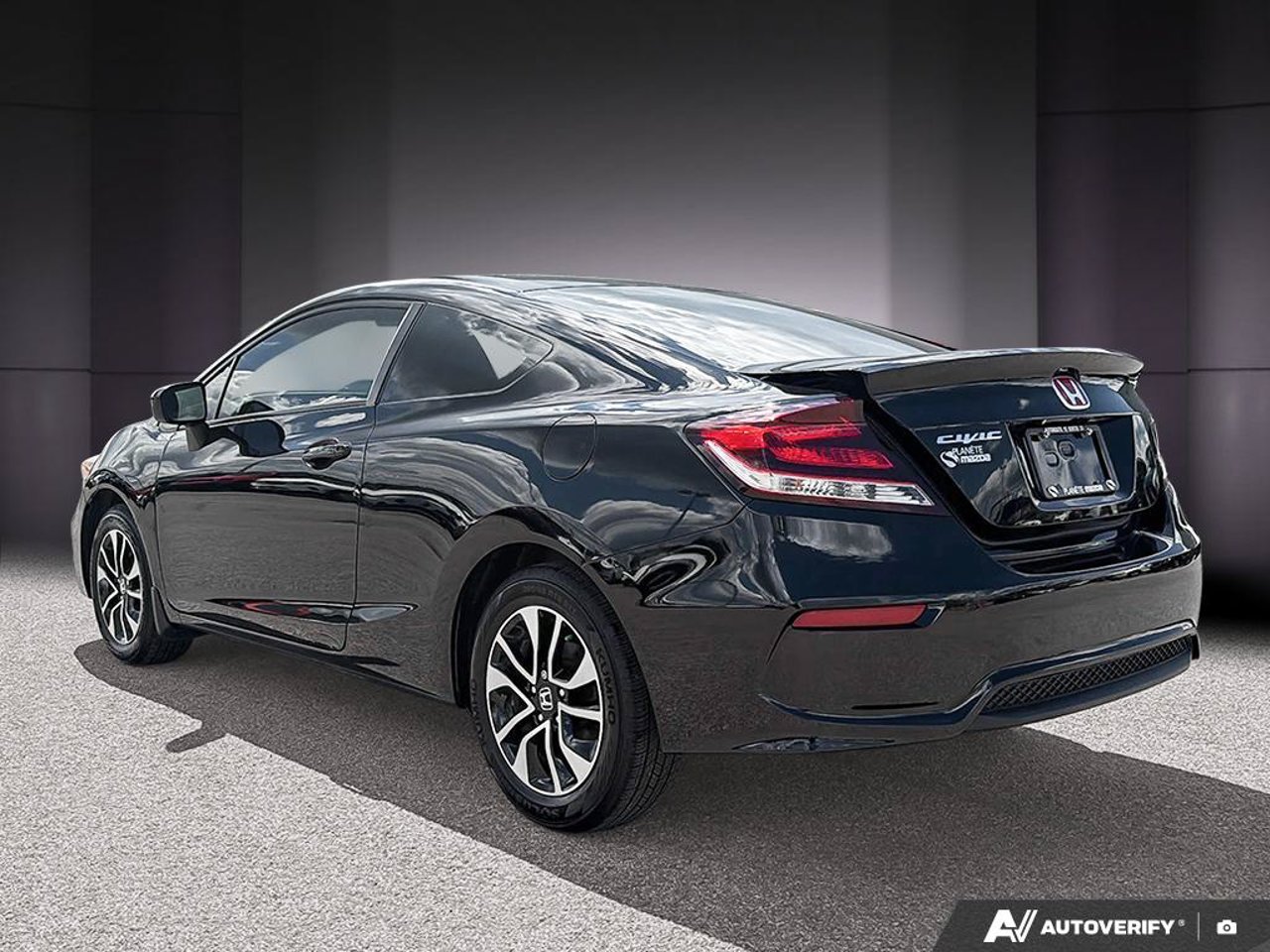 2015 Honda Civic Coupe 2HGFG3A58FH001954 Black Mirabel - photo #2
