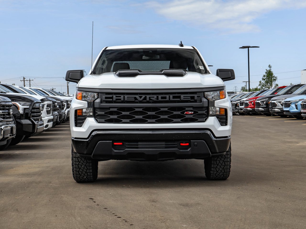 2025 Chevrolet Silverado 1500 4WD Crew Cab 147 Custom Trail Boss White Sherwood Park - photo #2