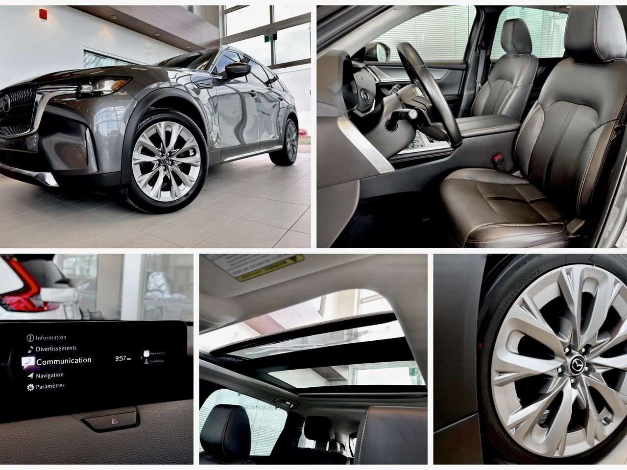 Mazda CX-90 hybride léger 2024 Noir Notre-Dame-des-Prairies - photo #14