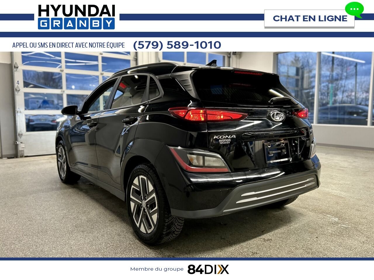 Hyundai Kona électrique 2023 Noir Granby - photo #4