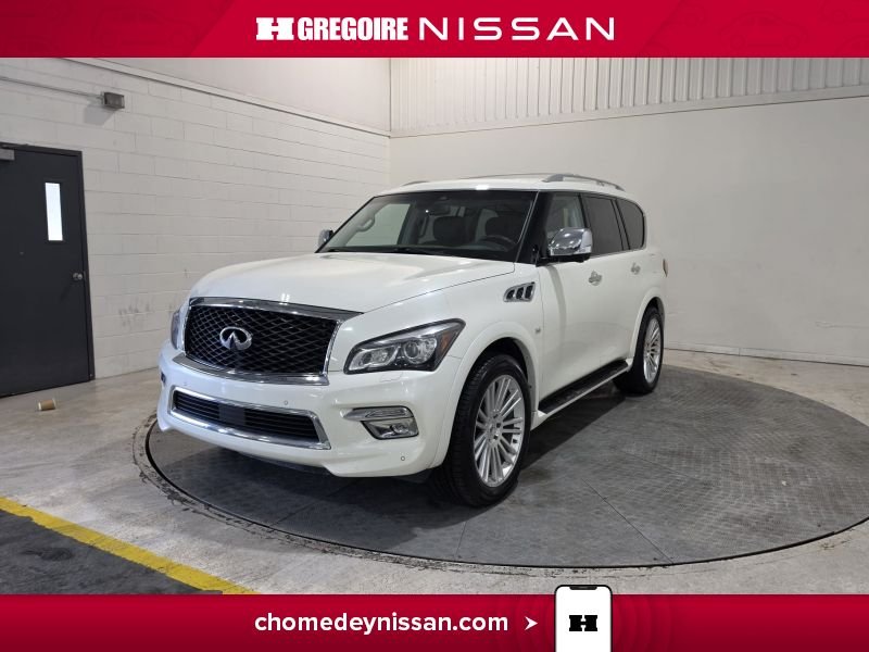 Infiniti QX80 CS6950 | Cuir * Toit * GPS * 7 Places 2017 Blanc Laval - photo #2